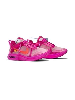 Off-White Pink Zoom Fly Mercurial Running Shoe By Nike Womens 9.5 M